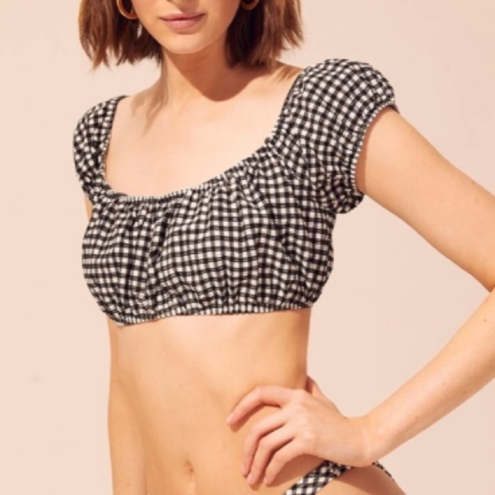SOLID & STRIPED The Eloise Cap-Sleeves Swim Top L - Picture 4 of 14